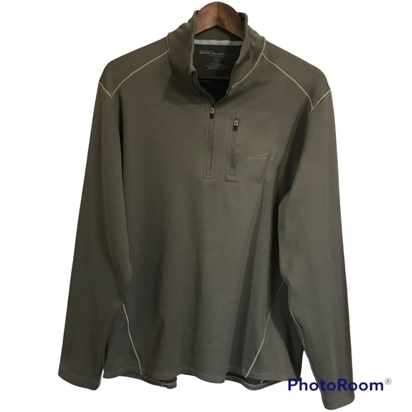 Eddie Bauer Other - Eddie Bauer Mens Sport Active Fit Olive Green Lightweight Pullover Shirt